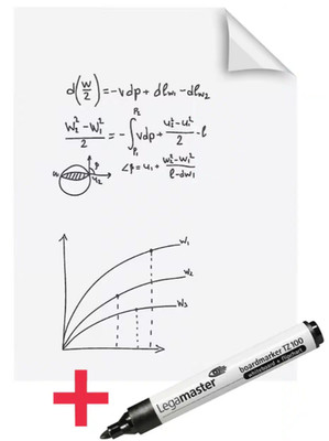 Legamaster Whiteboardfolien 7-159100 blanko 25 Blatt 60x80 Weiß