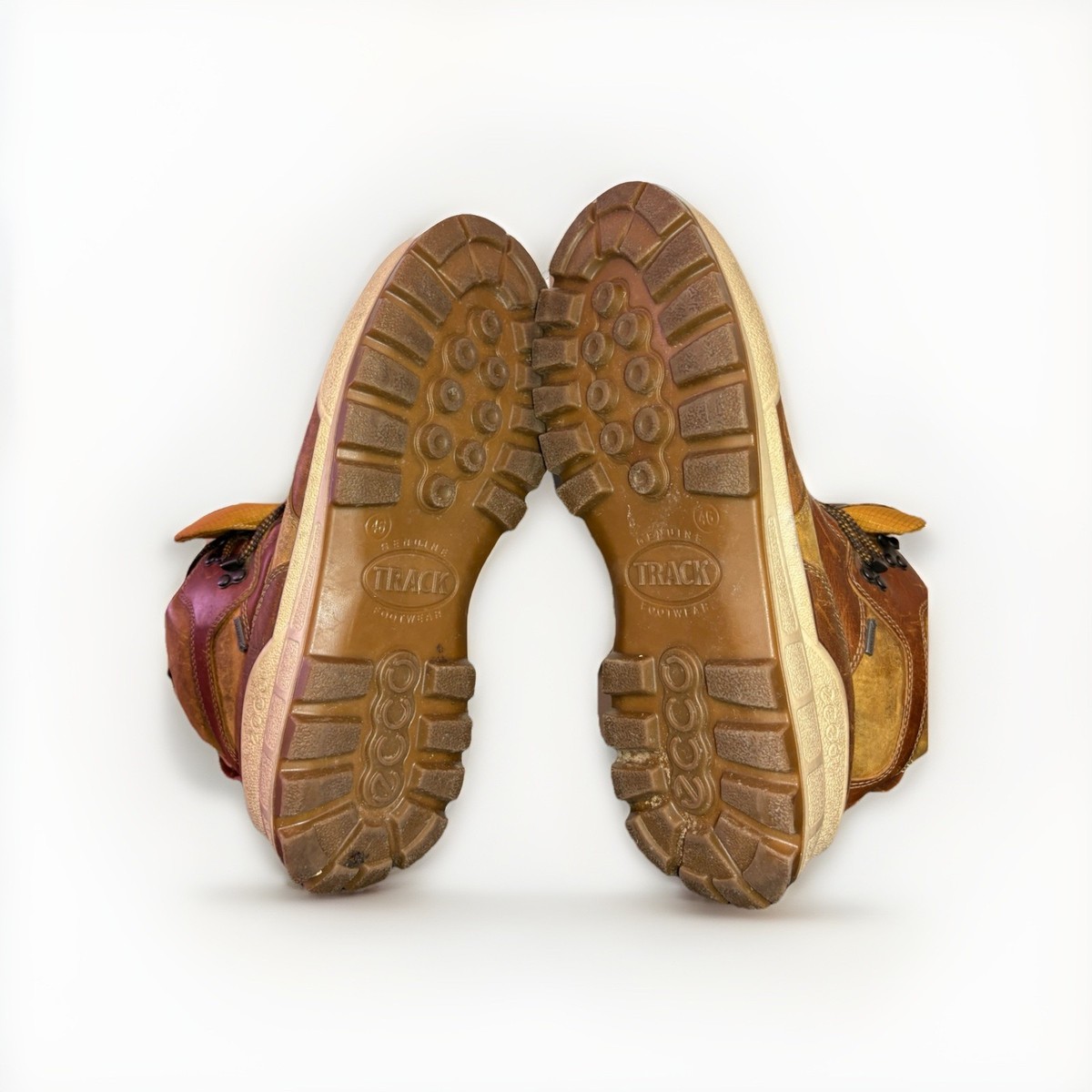 ECCO Brown Leather Hiking Boots Men display picture 1