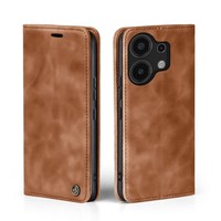 Handy HüLle FüR Xiaomi Redmi Note 13Pro Klapp Magnet Smartphone Cover Case Braun