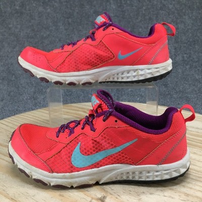 Nike Shoes Womens 9 Multicolor Wild Trail Running Sneakers Mesh Low 643074-600