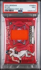 2024 Panini Obsidian Supernova Swatches Bo Nix 1/75 FOTL Red Rookie PSA 9