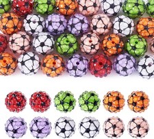 Crystal Baseball  Football Beads - 30 Pcs Chunky Craft Supply Set