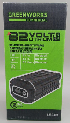 Greenworks 82V 8Ah Bluetooth Battery with Digital Display | 82BD800 - NEW