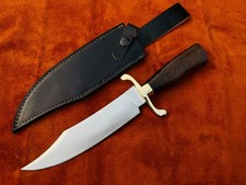 Custom Handmade 5160 Steel Bowie Knife - Brass Guard With Rosewood Handle Knife