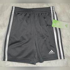 Adidas Kids Gray Shorts with White Stripes