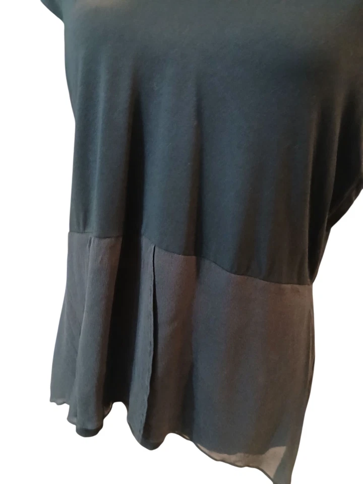Blusa Doncaster Seda Elastizada Lagenlook Asimétrica Tanque Mujer Grande Antigua... Foto 2 de 4