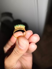 Ring 18K 1.59ct Emerald & Sapphire Ring
