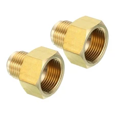 2Pcs 3/4" Female Flare x 5/8" Male Flare Connector Brass Adapter Reducing