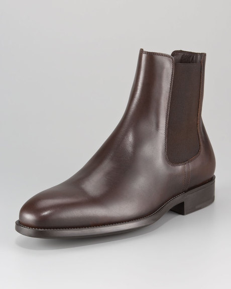 100% AUTHENTIC NEW MEN FERRAGAMO ARDEN GORED CHELSEA BOOTS US 9.5 D