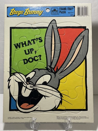 Golden Frame-Tray Puzzle- set of 3 Tweety-Sesame street-Bugs bunny 1990's - Picture 7 of 17