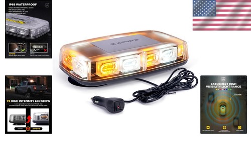 Compact Emergency Strobe Light - 72 LEDs with 10FT Power Cable for Safety - Picture 2 of 9