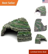 Medium Aquarium Tank Hide - Natural Rock Cave for Reptiles  Amphibians