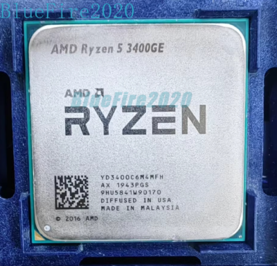 AMD Ryzen 5 3400GE 4-Core 8T Socket AM4 3.3GHz CPU Processor R5