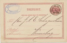 SWEDEN RAILWAY TPO 1883, Sex Öre dark purple...