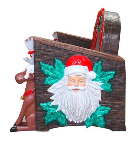 Santa Christmas Bench with Reindeer - Santa Bench - Santa Chair ...