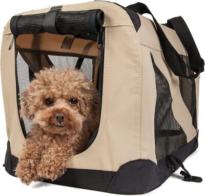 Pet Life Vista-View 360 Degree Zippered and Collapsible Soft Folding Dog Crate