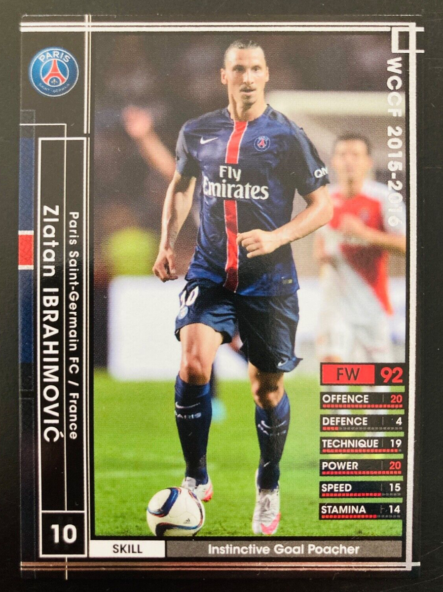 2015-16 Panini WCCF # 95 Zlatan Ibrahimovic PSG Paris St-Germain