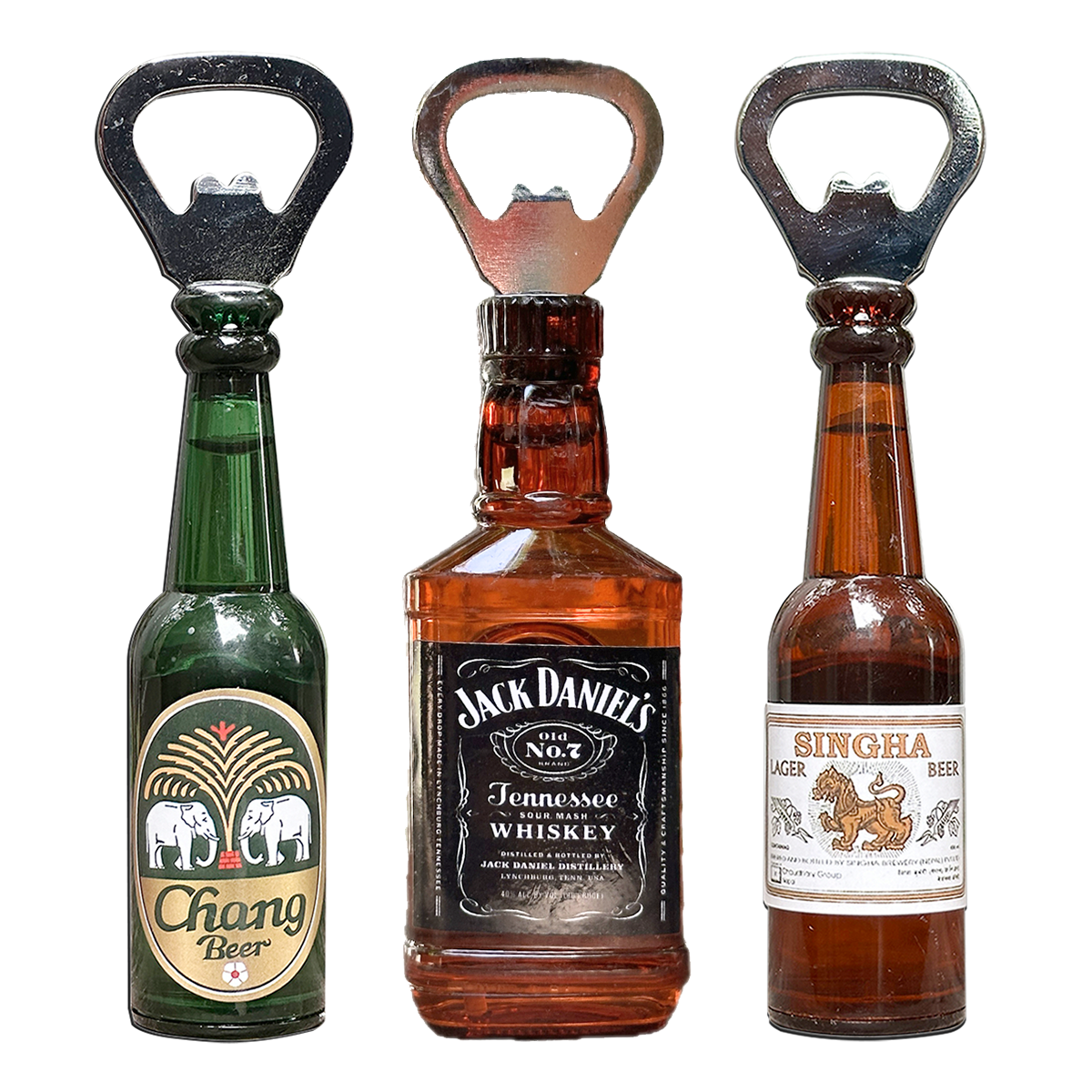 MAPPON REED あーちゃん　3本セット 3 x Metal Bottle Opener Fridge Magnet Portable Tools Thai Beers