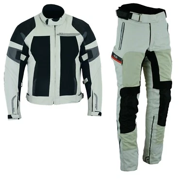 B:O:S Herren Motorradkombi Motorradbekleidung Motorrad Jacke+Hose Motorradanzug Jacke