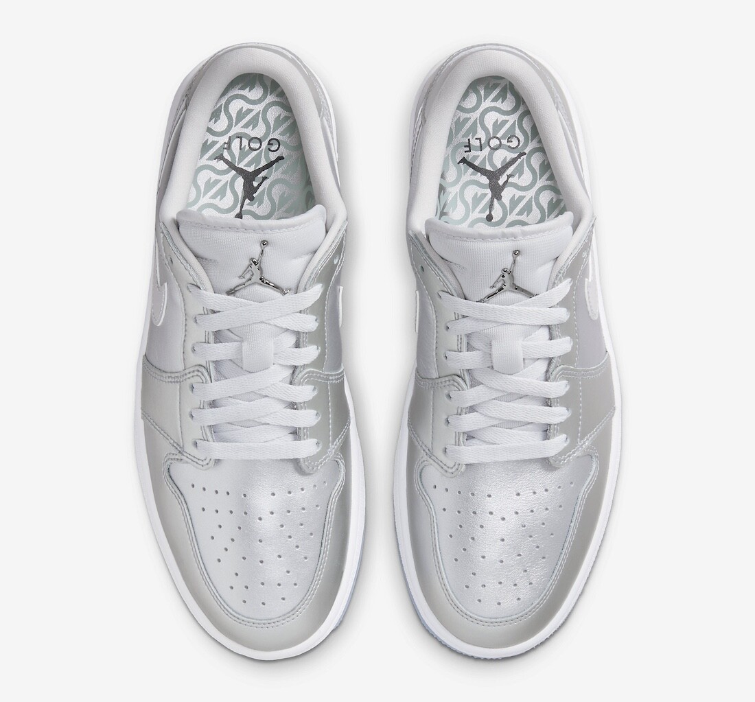 Nike Air Jordan 1 Low G NRG Golf Metallic Silver Gift Giving Nike Air Jordan 1 Low G NRG Golf Metallic Silver Gift Giving