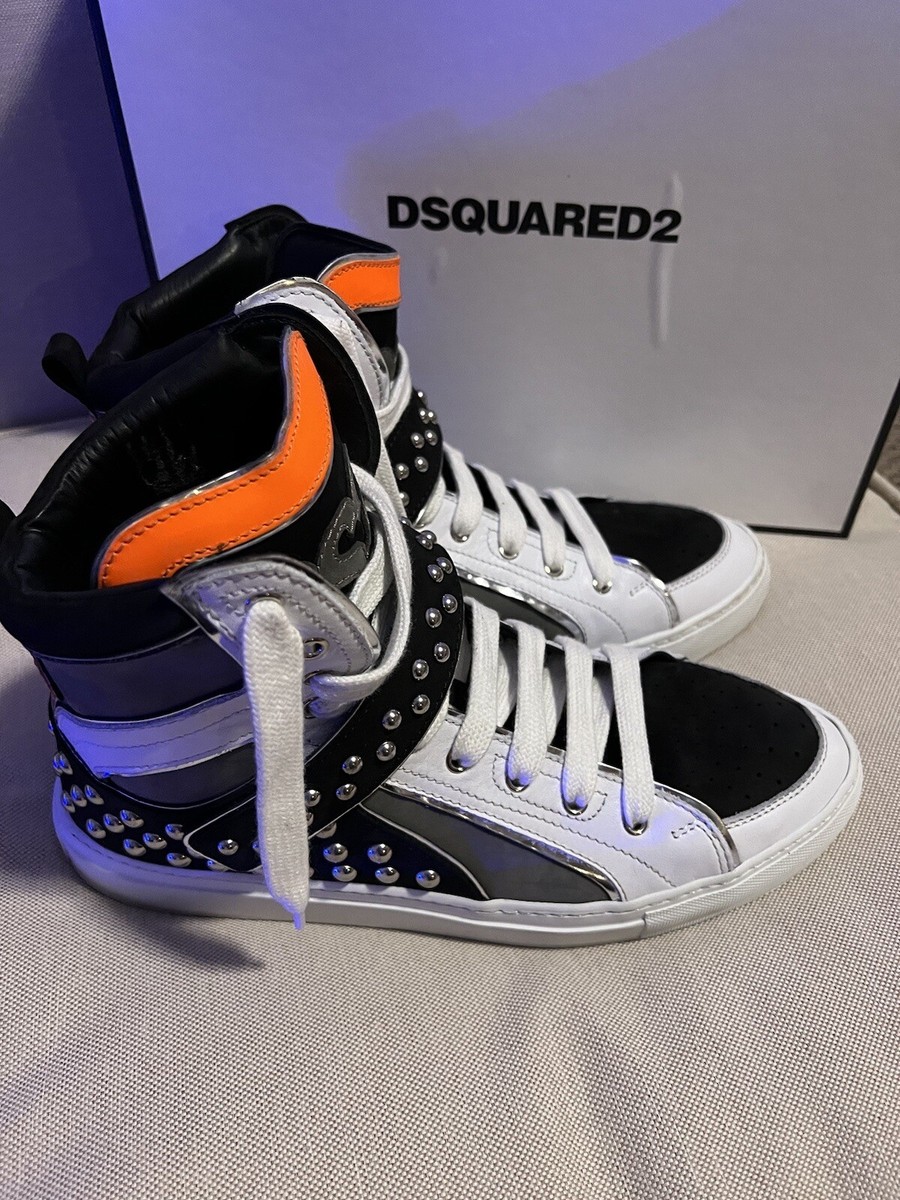 DSQUARED2 HIGH TOP SNEAKERS GREY/WHITE #12us $875 | eBay DSQUARED2 HIGH TOP SNEAKERS GREY/WHITE #12us $875 | eBay