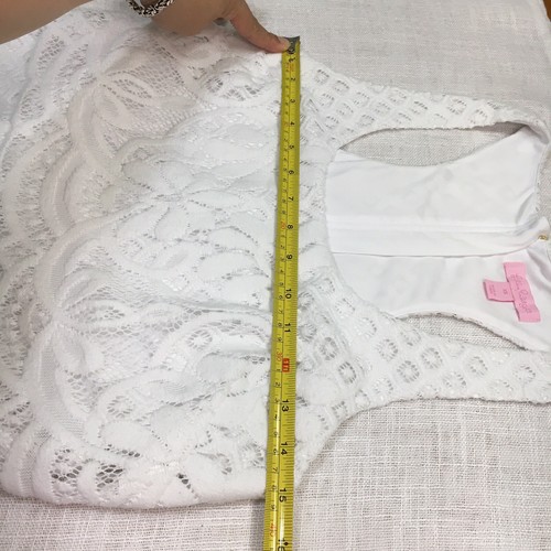 Lilly Pulitzer Lace Dress Women XS White Sleeveless Scallop Hem Coastal Resort - Picture 16 of 19