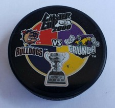 2000 CALDER CUP AHL HOCKEY PUCK HAMILTON BULLDOGS VS THE CRUSH SPORT MEMORABILIA