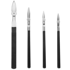 Juego de 4 bolígrafos de línea recta caligrafía de hierro tinta de regla fina aerógrafo bolígrafos de maquillaje