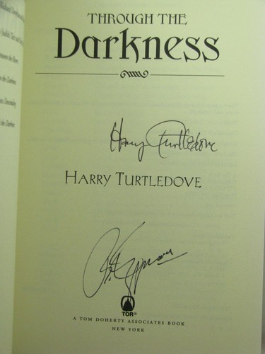1st,signed by 2(auth,art),Darkness 3:Through the Darkness,Harry Turtledove(2001) - Picture 6 of 6