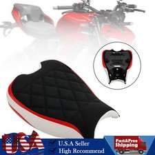 Front Driver Seat Rider Cushion Pu Fit Grid Red For Streetfighter V2 2022-2023