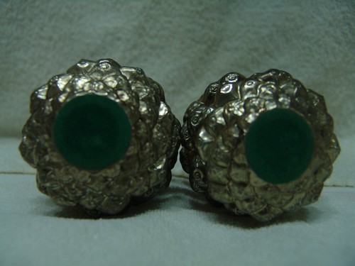 HEAVY SILVER PINECONE CHRISTMAS STOCKING HOLDER & 2 MATCHING CANDLE HOLDERS - Picture 5 of 9