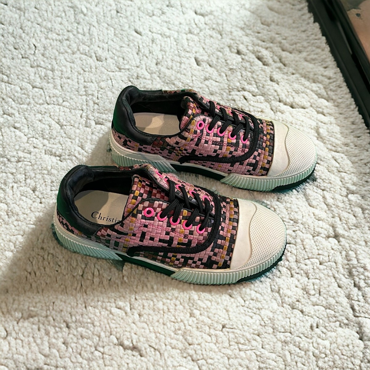 DIOR D-SMASH LEATHER TRAINERS ,6.5 US , 37EU , 4 UK , 23.5 Cm Pre 
