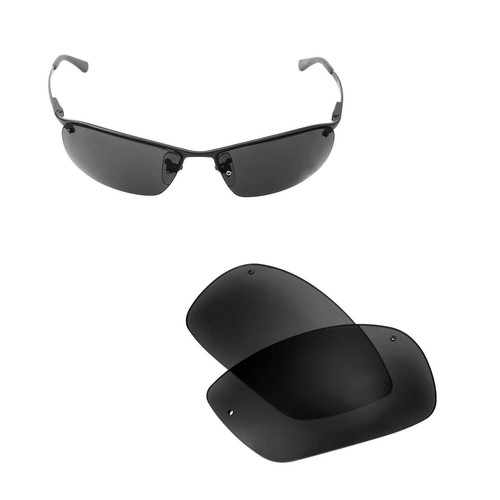 Walleva Black Mr.Shield Polarized Replacement Lenses For Ray-Ban RB3183 63mm - Picture 4 of 8