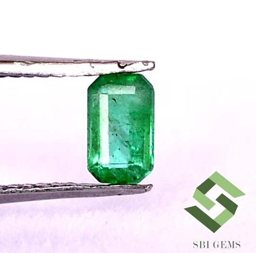 5x3 mm Zertifiziert Natürlicher Smaragd Achteckschliff 0,22 cts Unbehandelt Lose Edelstein - Bild 2 von 5