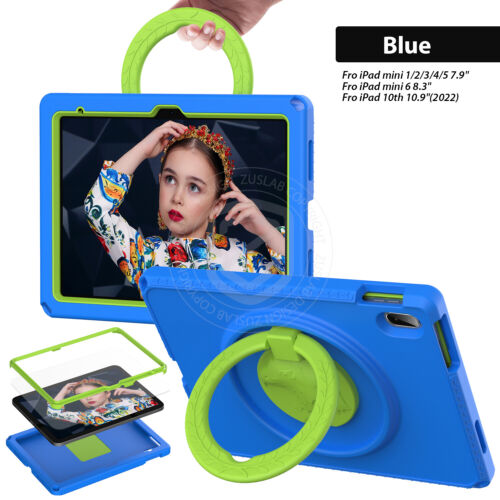 For Apple iPad A16 10th 9th 8 7 mini 6 5 4 3 2 1 Kids Case Heavy Duty Full Cover - Picture 12 of 14