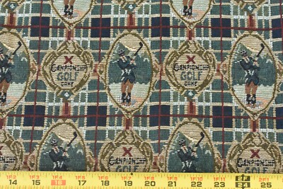By 1/2 Yd, 54'' Wd, Golf-Theme Tapestry, Cushions/Purses/Wall Hangings, etc.,E165