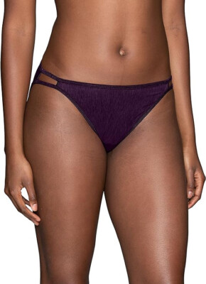 4 pairs VANITY FAIR String Bikini ILLUMINATION 18108 Panty NIGHTFALL Sz -8 / XL