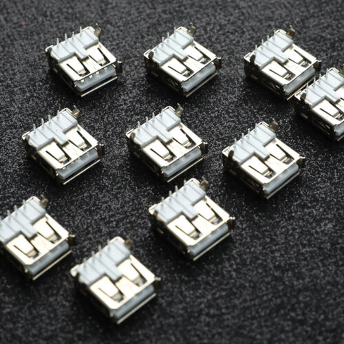 10Pcs USB Type A Standard Port Female Solder Jacks Connector PCB SocketYUI1 - Picture 5 of 8
