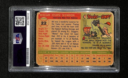 Bill Skowron Signed/Auto 1955 Topps Card #22 New York Yankees PSA/DNA 195393 - Picture 2 of 2