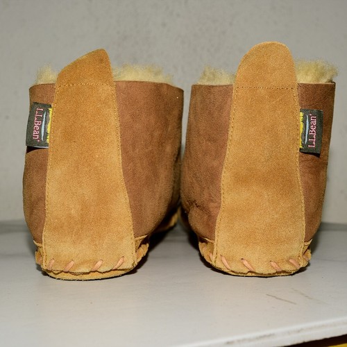 LL Bean Wicked Good Slipper Shoes Suede Shearling Men US 11 - Picture 9 of 17