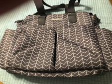 VGUC Bananafish Studio Diaper Bag Gray/White HAND WASHED FAST SHIP