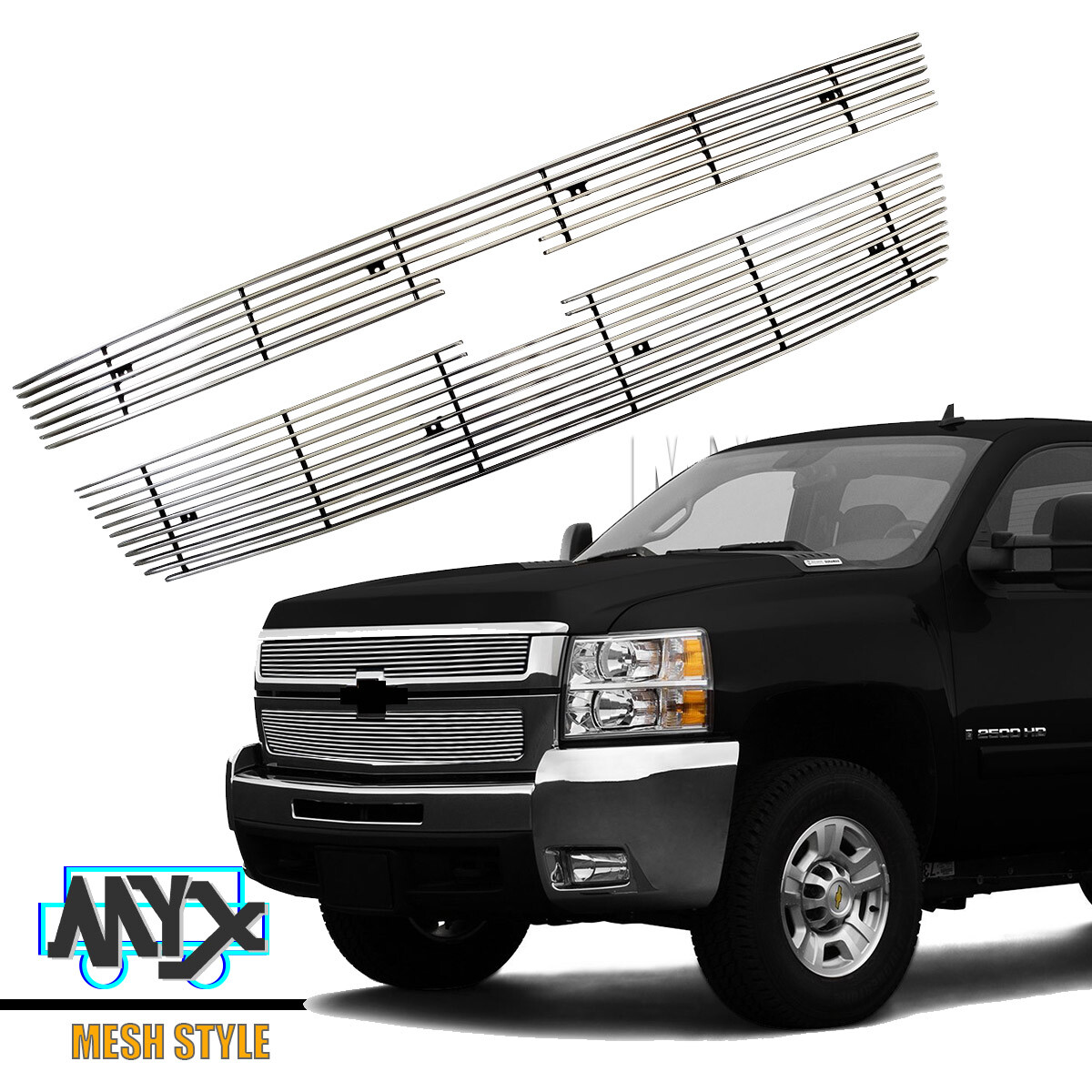 Billet Grille Fits 2005-2006 Chevy Silverado 1500/2500HD/3500/07 Classic Grill