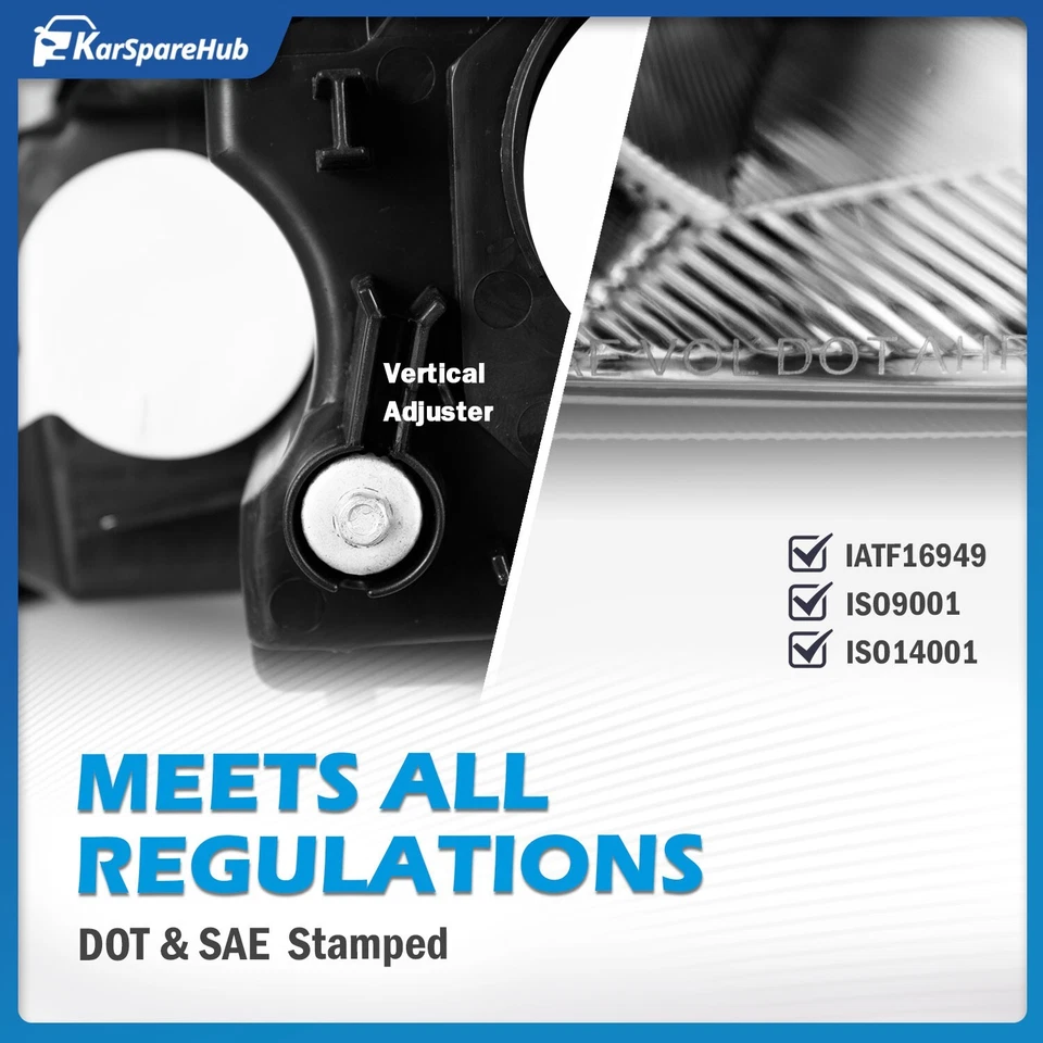 Pair Headlights For 2005-2006 Honda CR-V CRV Sport Utility 4-Door Chrome w/Bulbs Foto 3 de 4