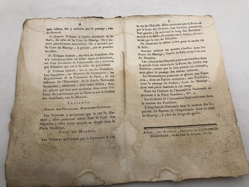Trois documents de l'époque révolutionnaire sur l'Assemblée Nationale .1789-90 - Bild 6 von 6