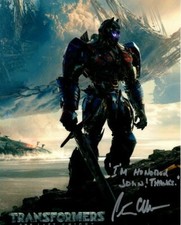 PETER CULLEN Signed 8x10 TRANSFORMERS OPTIMUS PRIME Photo  To John GREAT CONTENT