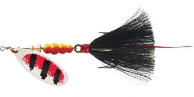 Mepps        Dressed   AGLIA     #5        SILVER / RED  BLACK STRIPE