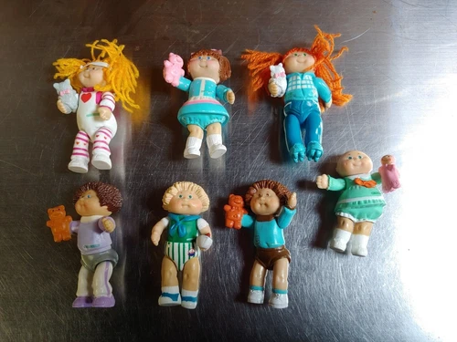 Vintage Cabbage Patch Doll Posable Figurines (Lot Of 7)