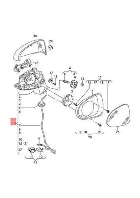 AUDI EXTERIOR MIRROR MOUNTING ELECTRIC SATIN BLACK 8V7857410AC9B9 17-18