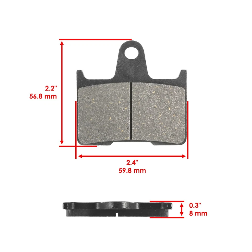 Передние и задние тормозные колодки для Kawasaki ZX14 Ninja ZX-14 ZX1400 ZZR1400 2006-2011 - Изображение 3 из 4