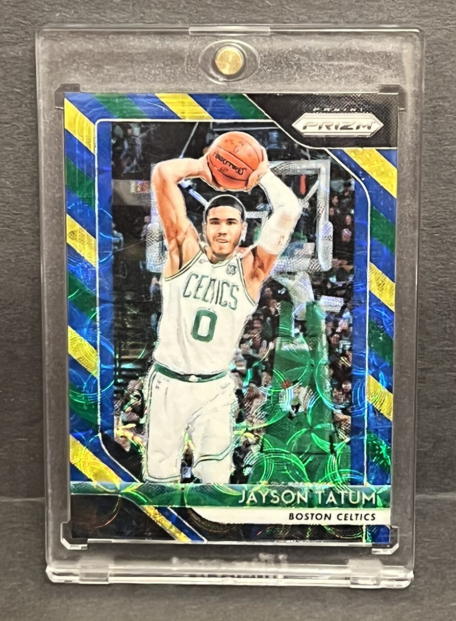 2018-19 Panini Prizm Choice Blue Yellow Green Jayson Tatum #118 2nd Year